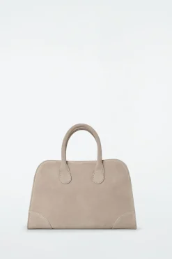 KLEINE STUDIO BOWLINGTASCHE - VELOURSLEDER