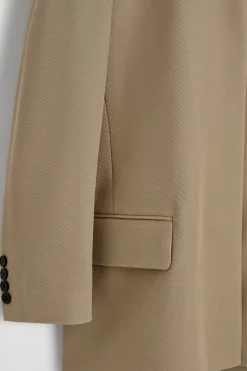 KRAGENLOSER BLAZER AUS WOLL-TWILL