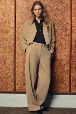KRAGENLOSER BLAZER AUS WOLL-TWILL