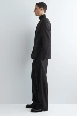 KRAGENLOSER WOLLBLAZER