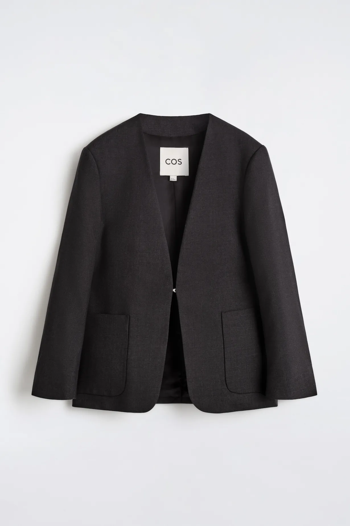 KRAGENLOSER WOLLBLAZER
