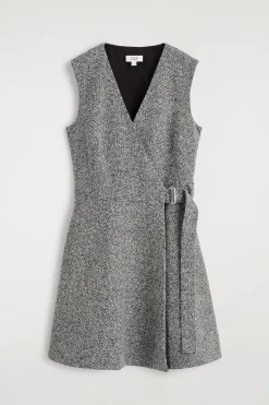 KURZES WICKELKLEID AUS TWEED