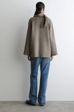 KURZJACKE AUS DOUBLEFACE-WOLLE MIT SCHAL