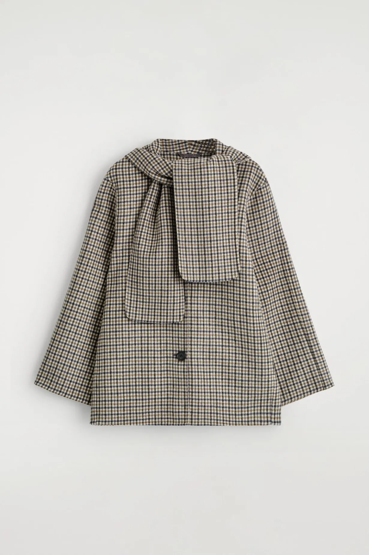 KURZJACKE AUS DOUBLEFACE-WOLLE MIT SCHAL