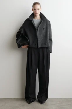 KURZJACKE AUS GEKOCHTEM WOLL-MIX