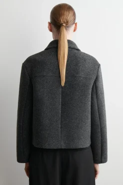 KURZJACKE AUS GEKOCHTEM WOLL-MIX
