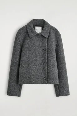KURZJACKE AUS GEKOCHTEM WOLL-MIX