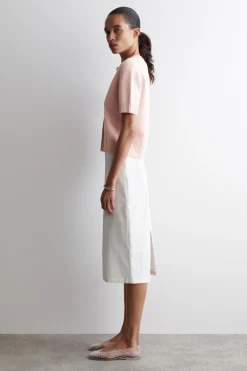 KURZÄRMLIGE STRICKJACKE AUS MERINOWOLLE
