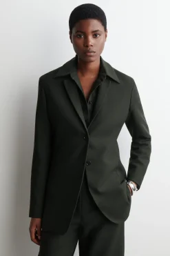 LANGER BLAZER AUS WOLL-MIX