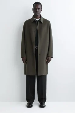 LANGER CAR COAT AUS DOUBLEFACE-WOLLE