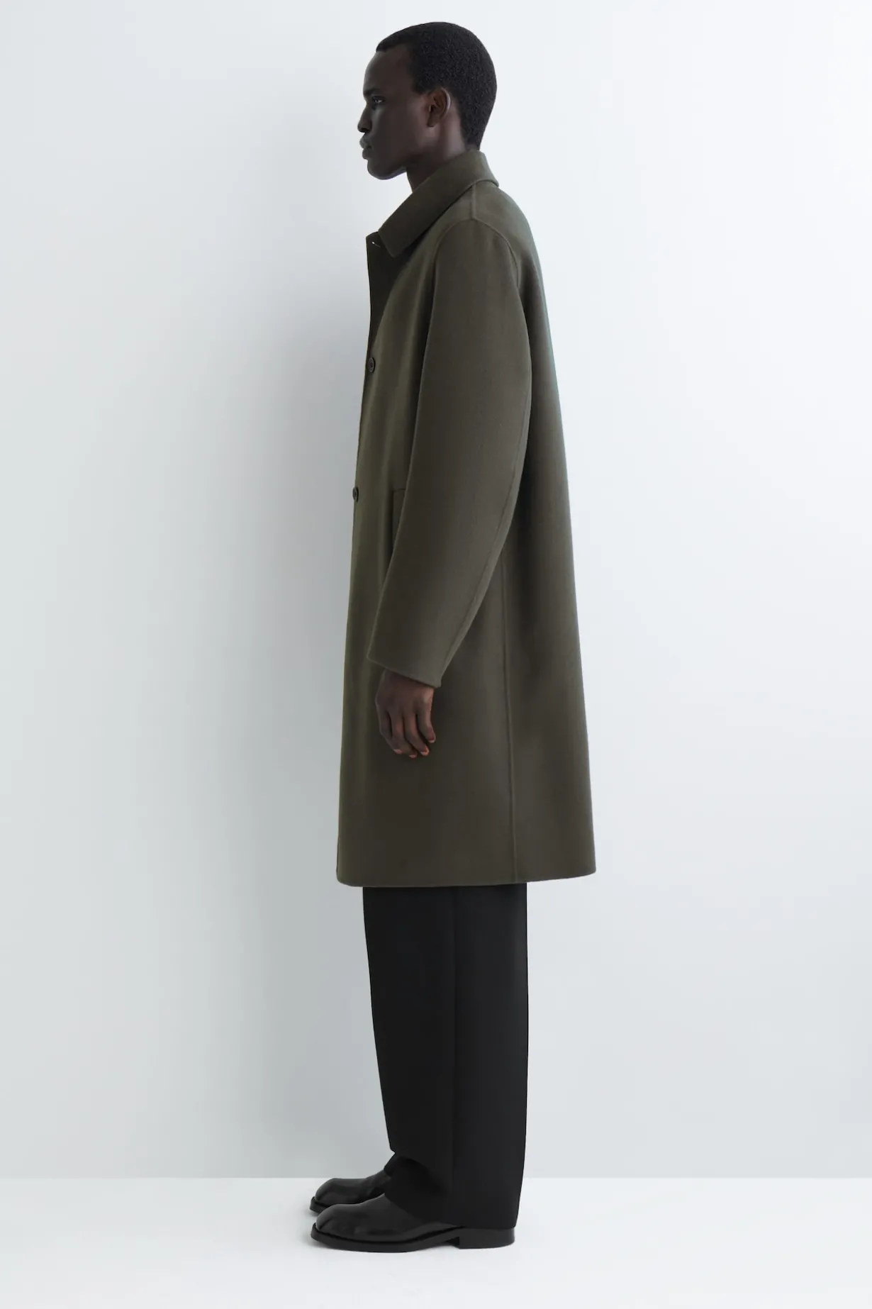 LANGER CAR COAT AUS DOUBLEFACE-WOLLE