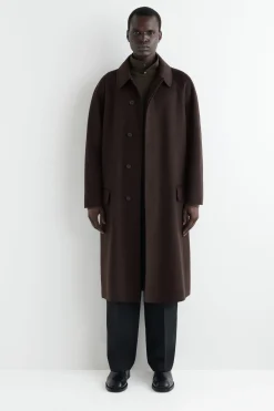 LANGER CAR COAT AUS DOUBLEFACE-WOLLE