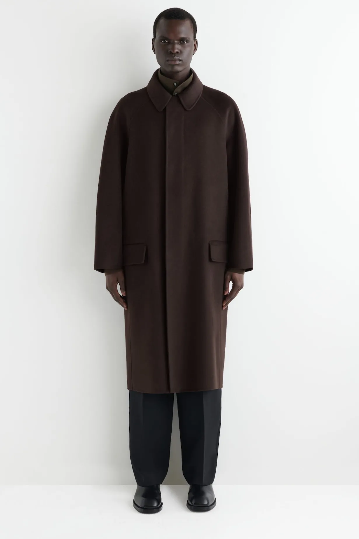 LANGER CAR COAT AUS DOUBLEFACE-WOLLE