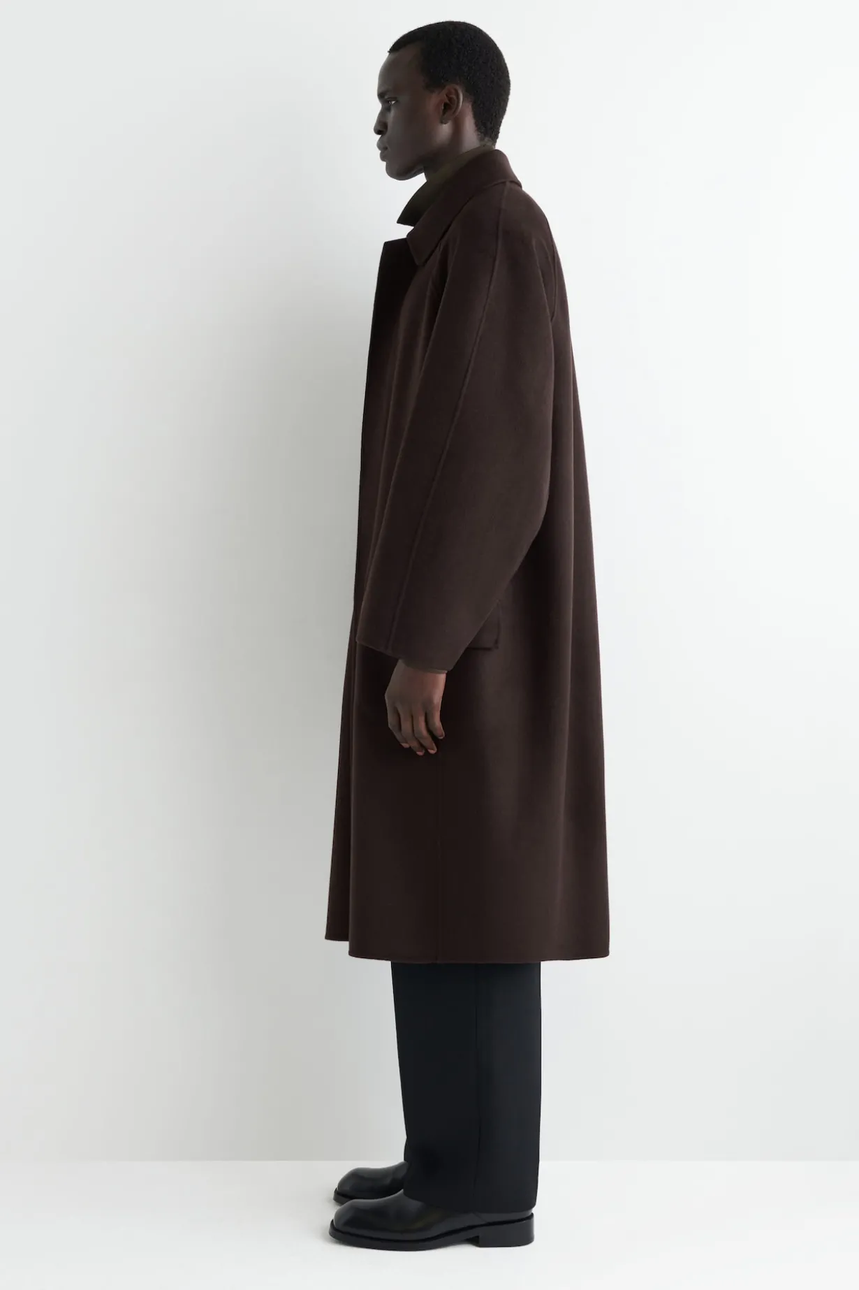 LANGER CAR COAT AUS DOUBLEFACE-WOLLE