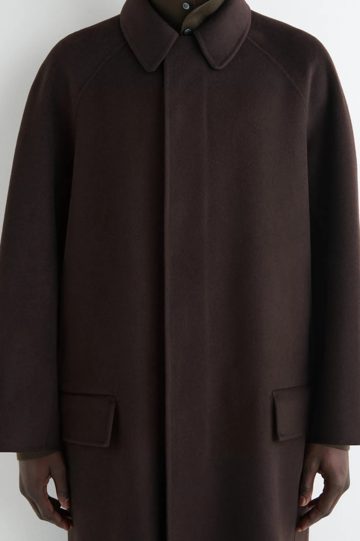 LANGER CAR COAT AUS DOUBLEFACE-WOLLE