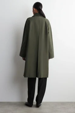 LANGER CAR COAT MIT WOLLEINSÄTZEN