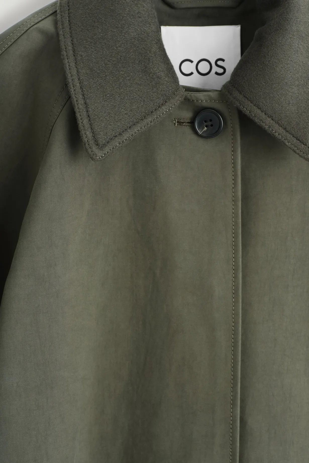 LANGER CAR COAT MIT WOLLEINSÄTZEN