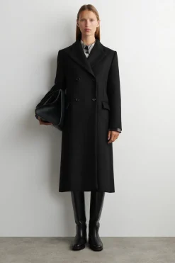 LANGER DOPPELREIHIGER CAR COAT AUS WOLLE
