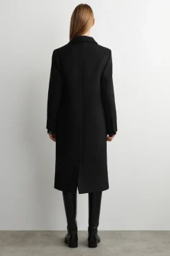 LANGER DOPPELREIHIGER CAR COAT AUS WOLLE