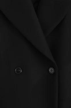 LANGER DOPPELREIHIGER CAR COAT AUS WOLLE