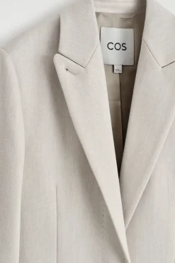 LANGER MANTEL AUS WOLL-TWILL