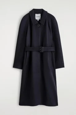 LANGER TRENCHCOAT AUS WOLL-MIX