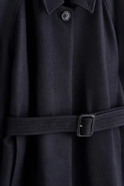LANGER TRENCHCOAT AUS WOLL-MIX