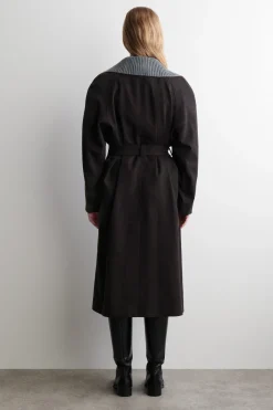LANGER TRENCHCOAT AUS WOLL-MIX