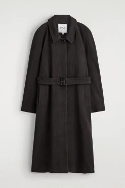 LANGER TRENCHCOAT AUS WOLL-MIX