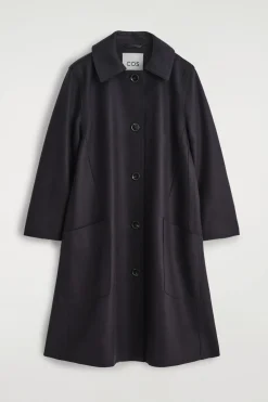 LANGER, VOLUMINÖSER CAR COAT AUS WOLLE