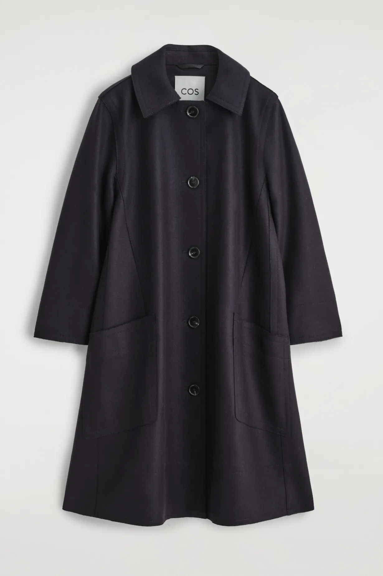 LANGER, VOLUMINÖSER CAR COAT AUS WOLLE