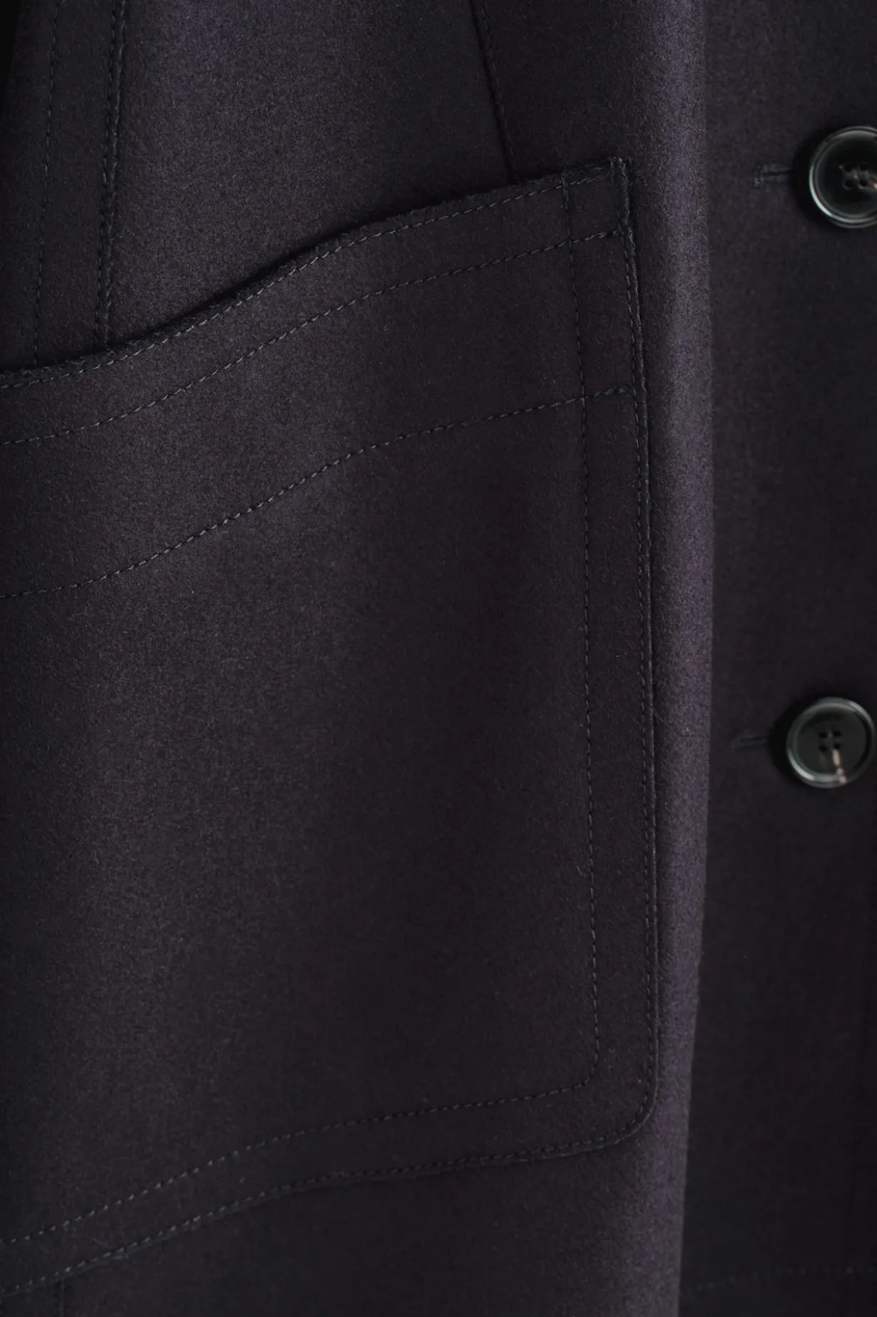LANGER, VOLUMINÖSER CAR COAT AUS WOLLE