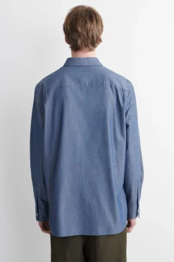 LANGÄRMLIGES HEMD AUS CHAMBRAY