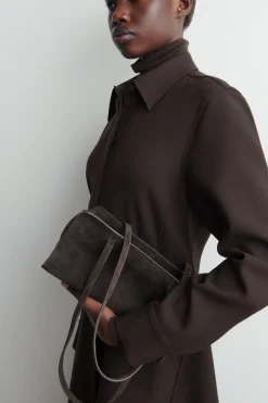 LANGÄRMLIGES HEMDKLEID IN MINILÄNGE