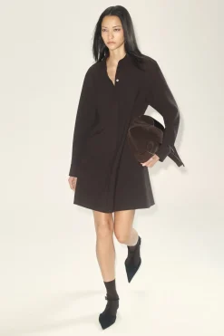 LANGÄRMLIGES HEMDKLEID IN MINILÄNGE