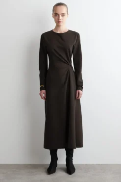 LANGÄRMLIGES KLEID MIT TWIST-DETAIL
