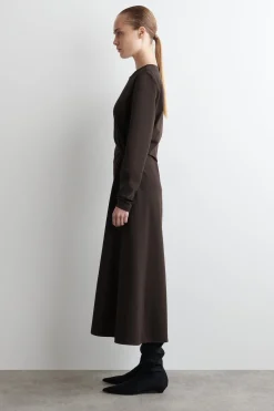 LANGÄRMLIGES KLEID MIT TWIST-DETAIL