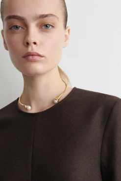 LANGÄRMLIGES MINIKLEID AUS WOLLE