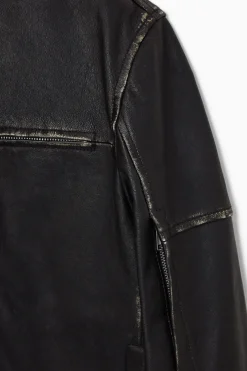 LEDERJACKE IM MOTOCROSS-STIL