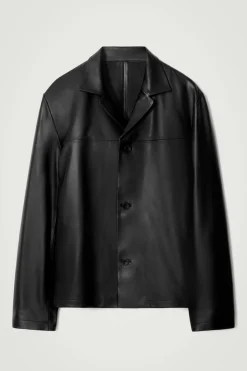 LEDERJACKE MIT REVERSKRAGEN
