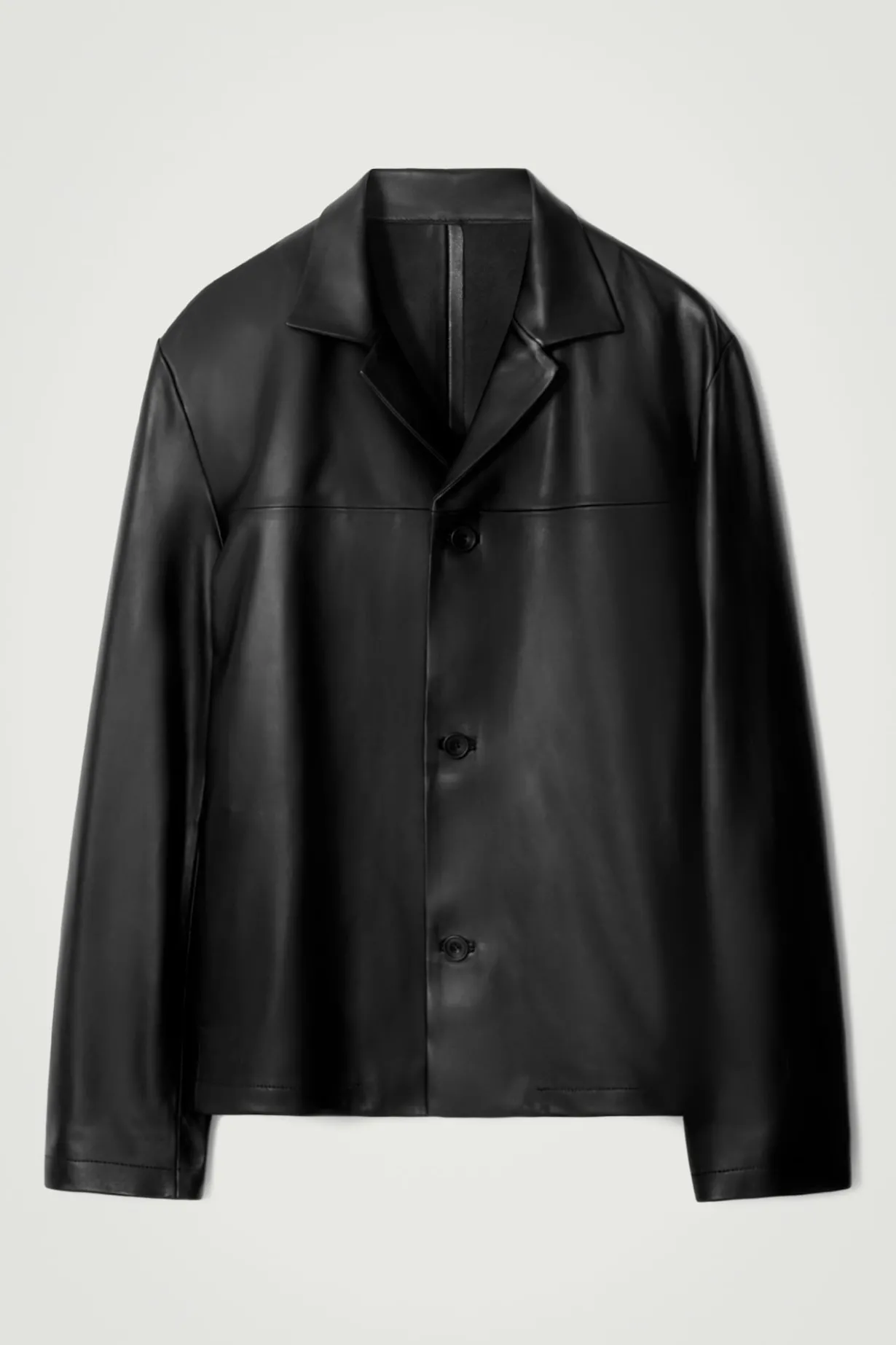 LEDERJACKE MIT REVERSKRAGEN