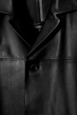 LEDERJACKE MIT REVERSKRAGEN