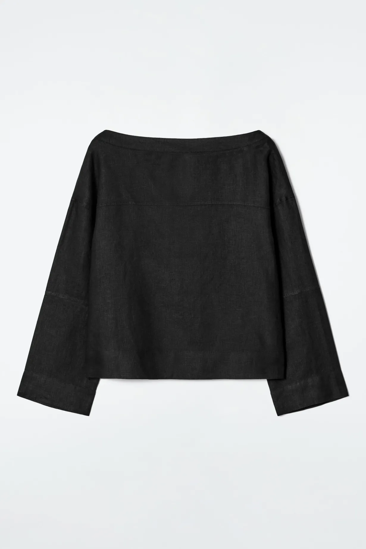 LEINENBLUSE MIT BINDEDETAIL