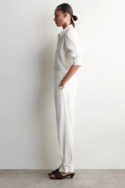 LEINENHOSE MIT GERADEM BEIN