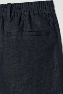 LEINENHOSE MIT GERADEM BEIN