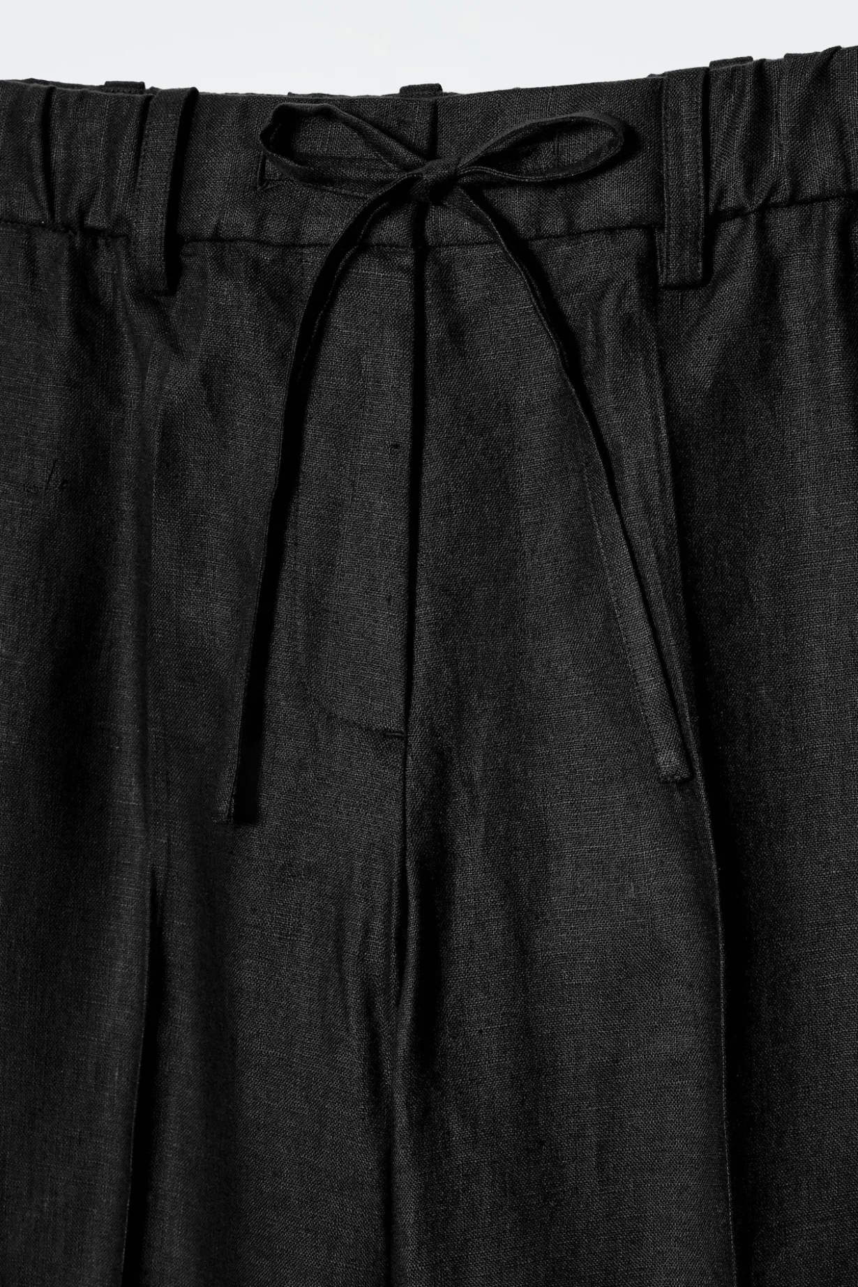 LEINENHOSE MIT KORDELZUGBUND