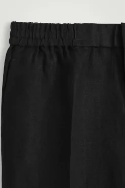 LEINENSHORTS MIT ELASTISCHEM BUND