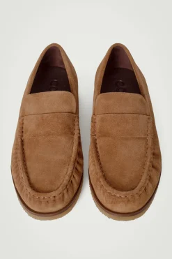 LOAFERS AUS VELOURSLEDER MIT RAFFUNG