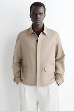 LOCKERE HEMDJACKE AUS BAUMWOLL-LEINEN-MIX