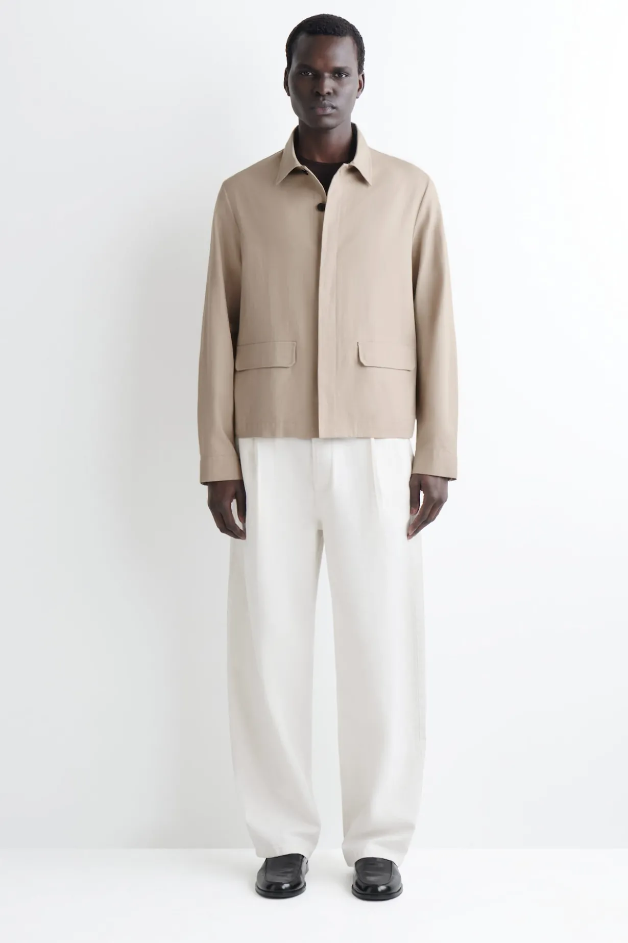 LOCKERE HEMDJACKE AUS BAUMWOLL-LEINEN-MIX